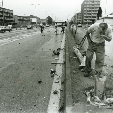 1983-06-06 LASTWAGEN-CHAUFFEUR UND SEIN SCHADEN, Crash, Zürich-Altstetten